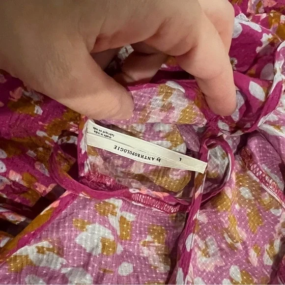 By Anthropologie Strappy Boho Mini Dress